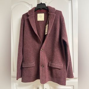 THE NORMAL BRAND men’s wine color lambswool blazer LARGE new with tags